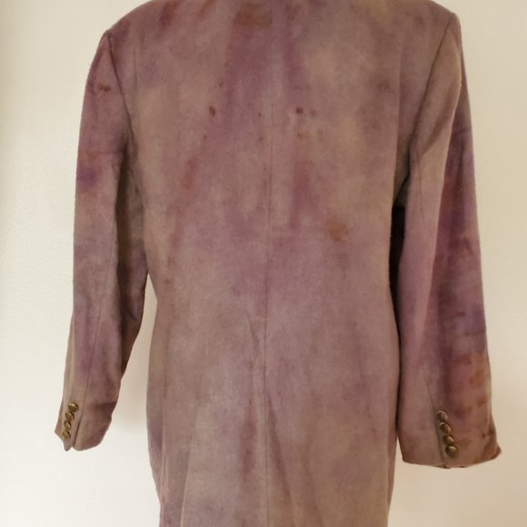 Wool camel Blazer coat Jacket purple 10 12 14 16 XL plus unisex Gray beige - Picture 6 of 15